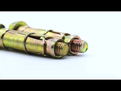 कार्बन स्टील रंगीन जिंक लेपित आस्तीन विस्तार लंगर बोल्ट छेद के साथ सी / डब्ल्यू हेक्स नट और Wahser