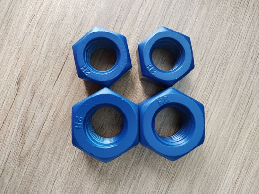खरीदें Heavy Hexagon Nuts Made of A194 2H with Blue PTFE Coating ऑनलाइन निर्माण