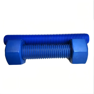 खरीदना A193 B7 / A194 2H PTFE कोटेड डबल एंडेड बोल्ट समुद्री पेट्रोकेमिकल उच्च दबाव उच्च तापमान अनुप्रयोगों के लिए ऑनलाइन निर्माण