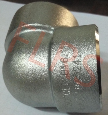 ASME B16.11 जाली सॉकेट वेल्डिंग फिटिंग क्लास 3000 90 डिग्री एल्बो A182 F316L