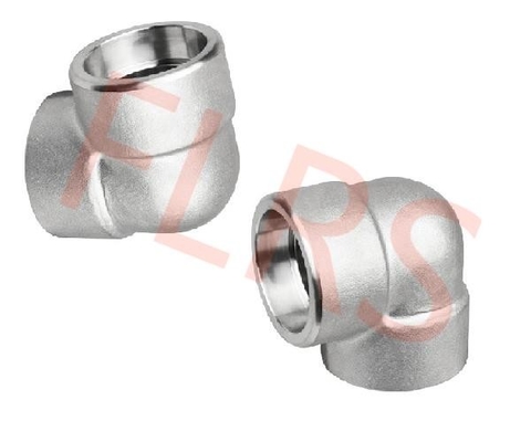 जाली स्टेनलेस स्टील सॉकेट वेल्डिंग फिटिंग 90 डिग्री कोहनी ASME B16.11 कक्षा 6000