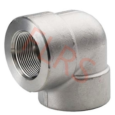 ASME B16.11 थ्रेडेड स्टील पाइप फिटिंग जाली 90 डिग्री कोहनी कक्षा 3000