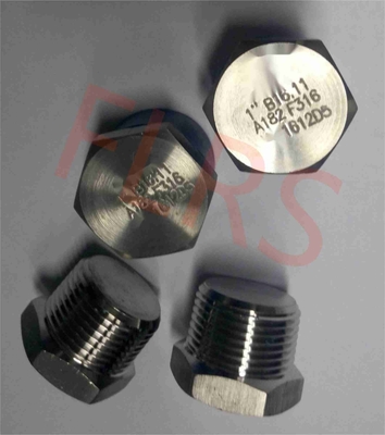 थ्रेडेड हेक्सागोन हेड प्लग स्टेनलेस स्टील पाइप फिटिंग A182 F316 ASME B16.11