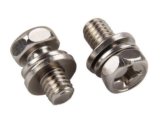ASME मानक क्रॉस रिसेस्ड सॉकेट हेक्स हेड बोल्ट्स स्प्रिंग वाशर और प्लेन वाशर असेंबली के साथ