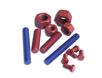 रंगीन PTFE लेपित डबल एंडेड बोल्ट पूर्ण धागा मानक / गैर मानक