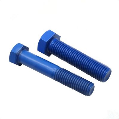 M2-M52 रंगीन PTFE कोटिंग हेक्स हेड बोल्ट फुल / हाफ UNC / UNF / BSW थ्रेड के साथ