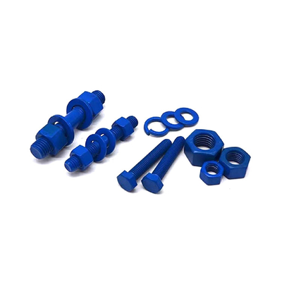 आकार M6-M32 रंगीन PTFE कोटिंग बोल्ट और अखरोट विधानसभा